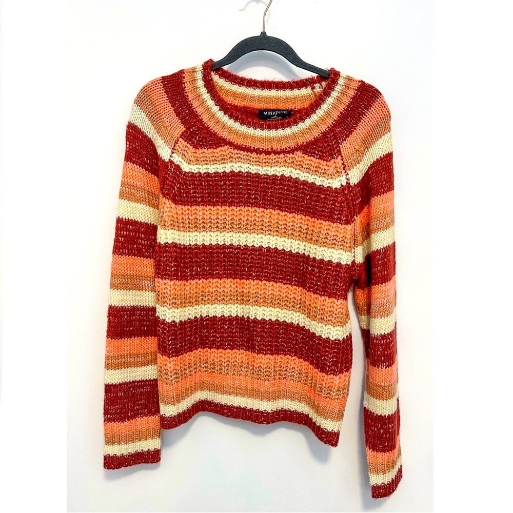 MINKPINK Red & Pink Abigail Striped Sweater - Picture 3 of 7